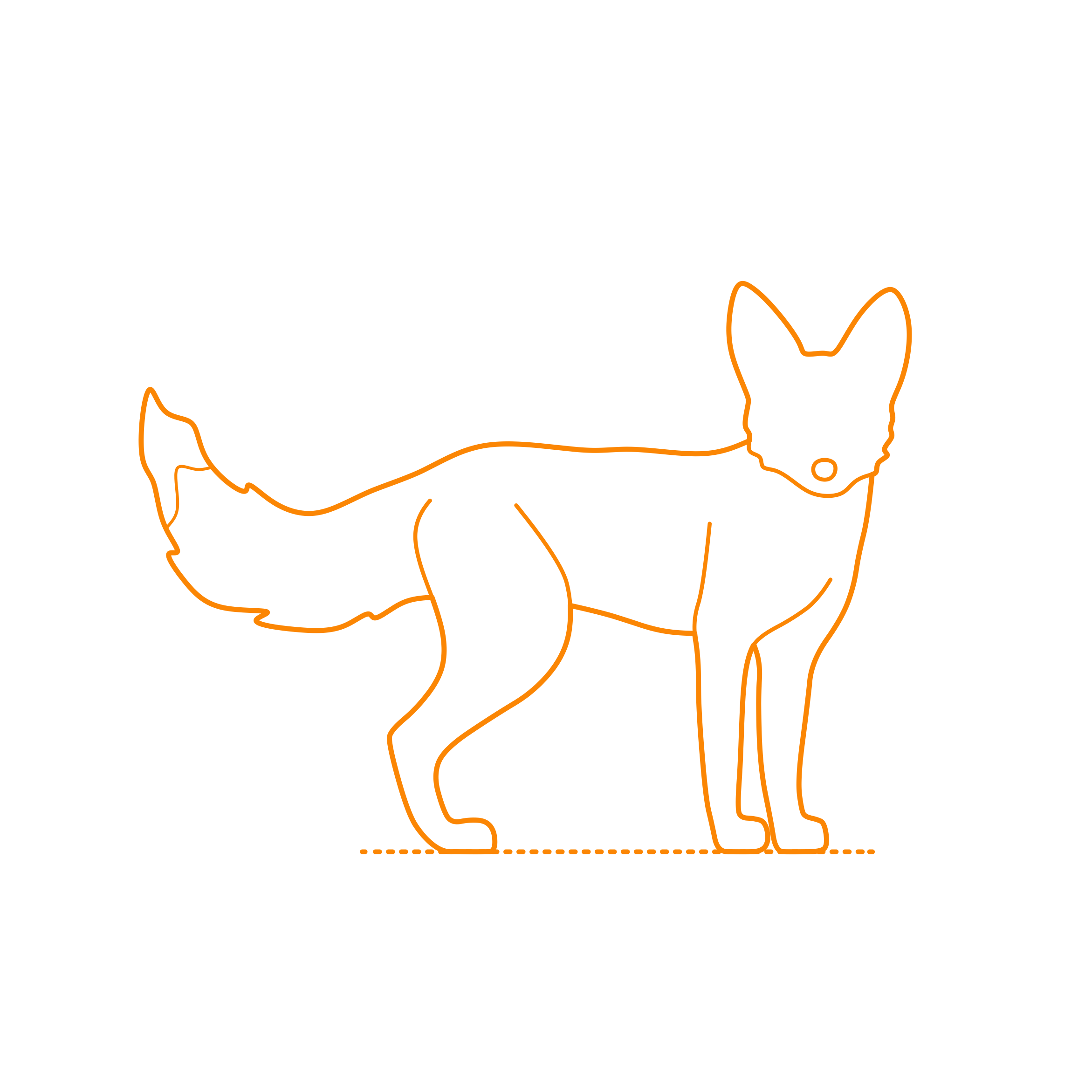 Animals Vulpini Editable Svg Line Art Free Vectors